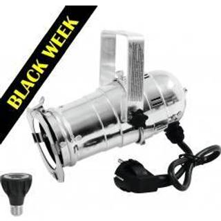 Eurolite Set PAR-20 Spot sil + PAR-20 230V COB 6W E-27 LED 1800-3000K dim2warm