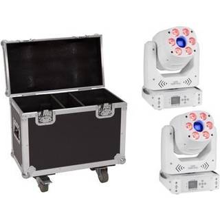 Eurolite Set 2x LED TMH-H90 Hybrid Moving-Head Spot/Wash COB wh + Case TILBUD NU