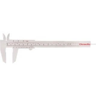 Plastik skydelære 0-150x0,05 mm med 40 mm kæber