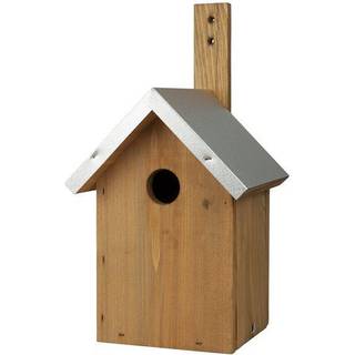 Gardman CARE-Bird redekasse, fyrretræ/zinktag, 19 x 19 x 36 cm