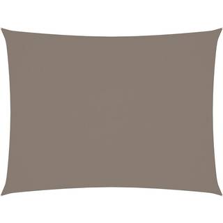 solsejl 2x3,5 m rektangulær oxfordstof gråbrun