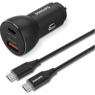 Philips DLP2521C/00 oplader til mobil enhed Mobiltelefon, Smartphone Sort Cigartænder, USB Automatisk