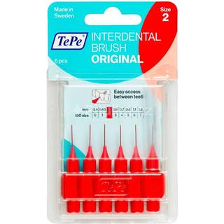 TePe Mellemrumsbørster Original 0.5 mm. ISO 2 RØD 6 stk.