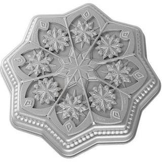 Nordic Ware Sweet Snowflakes Shortbread Pan Silver