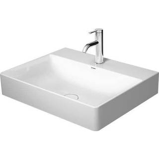 Duravit DuraSquare Håndvask 60x47 cm uden hanehul til bord montering (slebet underkant)
