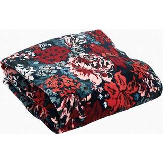 Vera Bradley Women's Fleece Plush Through Tæppe kål Rose Cabernet 80 X 50