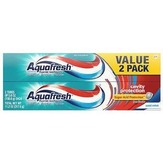 Aquafresh hulrumsbeskyttelses melid tandpasta 2 pakke cool mynte 5,6 oz