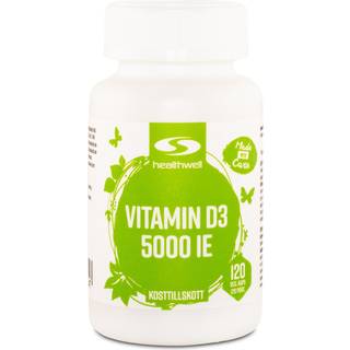 Healthwell Vitamin D3 5000 IE, 120 kapsler