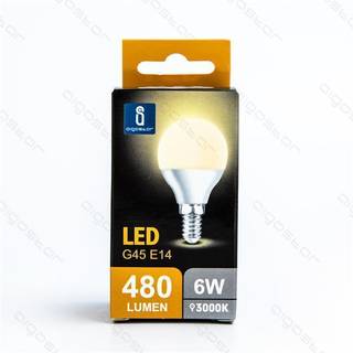 LED A5 G45 - Stor Spredning - E14 - 6W - 3000K - Kulør : Varm