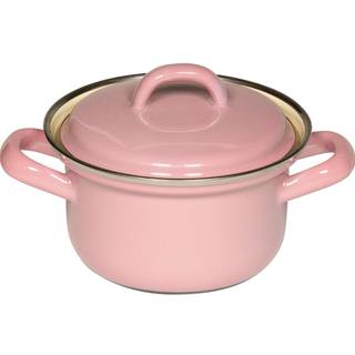 Riess Classic Pastell Kasserolle 12 cm / 0,5 L rosa - Emaille - Pink