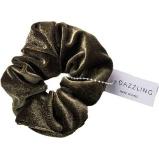 Dazzling Hår Scrunchie Velvet Olive