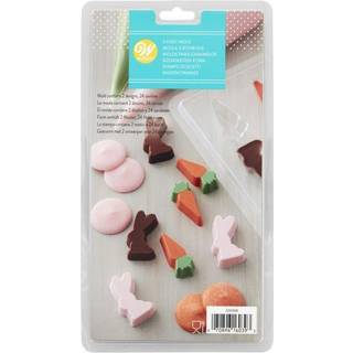 Mini Påskehare og Gulerod - Chokoladeform, Wilton