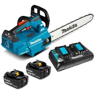 Motorsav Makita DUC306PT2B; 2x18 V; 2x5,0 Ah batteri.; 30 cm savsværd
