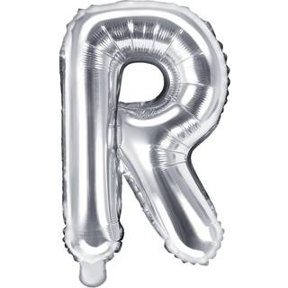 1 stk. Folieballon R sølv 35 cm - Perfekt til festlig dekoration uden helium