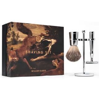 Benjamin Barber Classic 3-piece Shaving Set Chrome Safety Razor