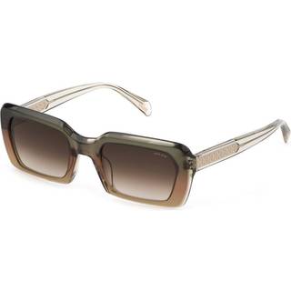 Police SPLG21 06PC 53 Solbriller Kvinder Brun - Transparent Green Brown - 53mm