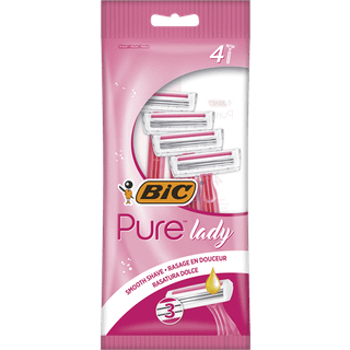 BIC Pure Lady Engangsskrabere Pink Shea Butter4 stk.