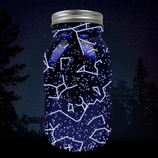 Solcellelampe med Stjernehimmel