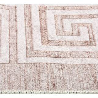 gulvtæppe 80x300 cm skridsikkert og vaskbart beige