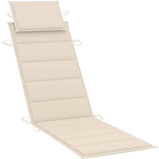 hynde til liggestol 186x58x3 cm oxfordstof cremefarvet