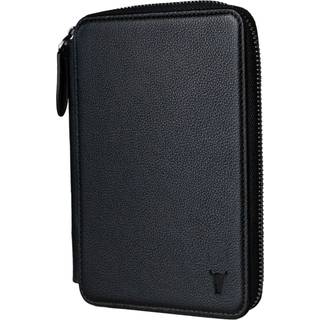 Leather Travel Wallet / Organiser - Black