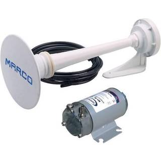 Signalhorn båd 12 V Marco PW2 Whistle 12/20 M, Ø200 mm with Compressor, plast, kompressordrevet, udvendig