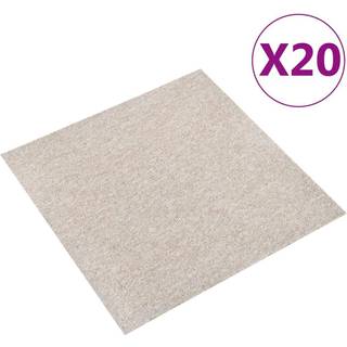 tæppefliser 20 stk. 5 m² 50x50 cm lys beige