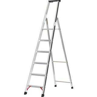 Trappestige med bakke Pro 6 trin - aluminium