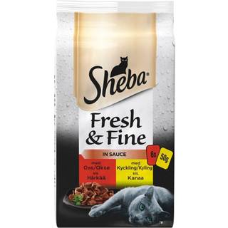 Sheba Fresh & Fine Okse og kylling 6x50g