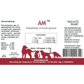 Vetcur Am til hund og kat, kapsler, 130g pulver