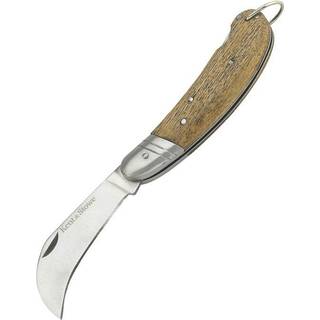 Beskærerkniv / Gartnerkniv fra Kent &amp; Stowe. Blad i rustfrit stål og håndtag i asketræ.