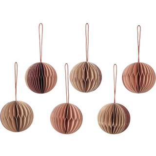 Broste Copenhagen Ball julekugle honeycomb Ø5 cm 6 dele Multi/Pink