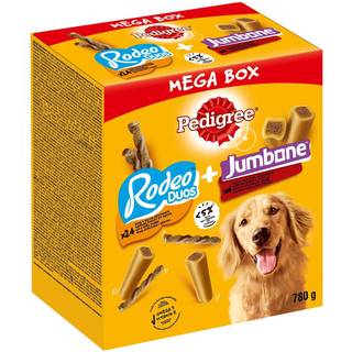 Pedigree Mega Box Snacks med Rodeo Duos & Jumbone tyggeben 93.53 DKK/1 kg