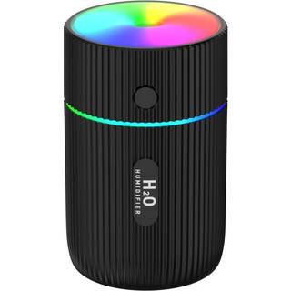 Luftfugter med farverig LED-lampe Sort