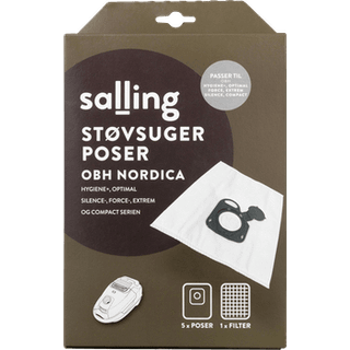 Salling støvsugerposer 5-pak til OBH Nordica (På lager i varehus)
