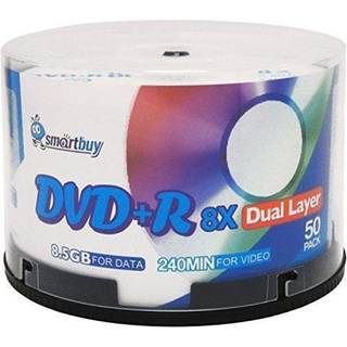 Smart K?b Logo 50 Pack DVD Plus R DVD+R DL 8,5 GB 8x Double Layer Blank Data Record 50 Discs Spindle