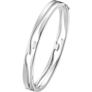 FUSION åben armring - 18kt. hvidguld