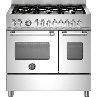 Gaskomfur Master, 90 cm, 6 brændere, Dobbelt ovn, Rustfrit stål - Bertazzoni