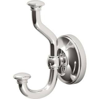 Gatco 4125 Tavern Twin Robe Hook Polished Nickel