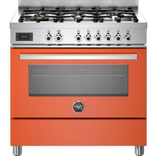 PRO96L1EART Professional gaskomfur med ovn, 90 cm, orange