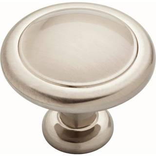 Franklin Brass Round Ringed Kitchen Cabinet Knaps eller skuffe Knaps 1-1/4 """" (32mm) 10-Pack Satin Nickel Cabinet Hardware P35597K-SN-B