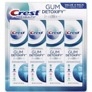 Crest Pro Health Ultra Gum Detoxify Toothpasta (4-Pack 5,2 oz hver)