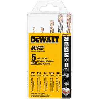 DEWALT DWA56015 Multi-Material Drill Bit Set 5-Piece