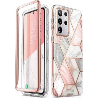 I-Blason Glitter Case til Samsung Galaxy S21 Ultra (6,8 tommer) 5G Mobil Phone Case Bumper Case Shiny Protective Cover [Cosmo] Without Screen Pro