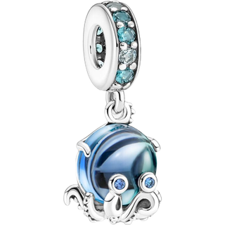 Pandora Charm - Murano Glass Octopus - 791694C01 - blau