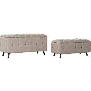 Stol DKD Home Decor Sort Beige Metal 103 x 42 x 52 cm (2 enheder)