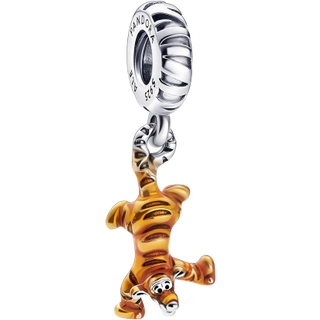Pandora Disney Winnie the Pooh Tigger Dangle Charm - Silver - Orange