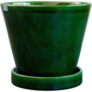Bergs Potter Julie krukke glaseret Ø19 cm Green emerald
