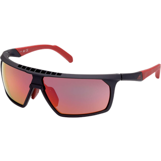 Adidas Sport Mand SP0030 02L Solbriller Injiceret Sort-opaque Rosa Firkantet Normal Spejl