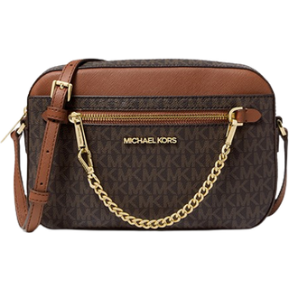 MK Jet Set Large Logo Crossbody Bag - Brown - Michael Kors - ONE SIZE